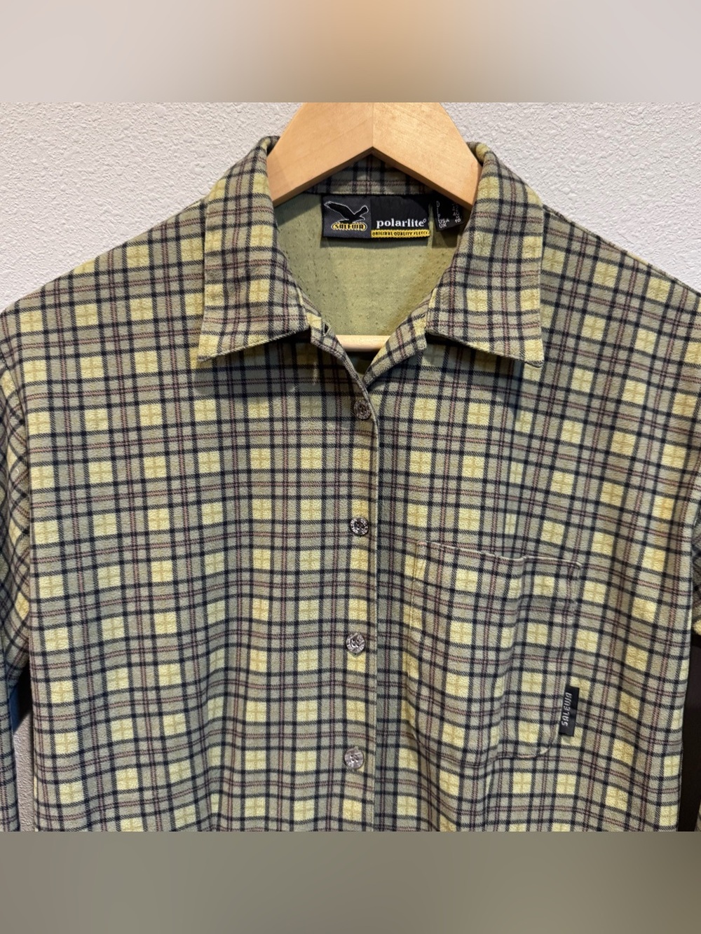 Vintage Salewa Women’s Hiking PolarLite Plaid Fleece made in Portugual US M